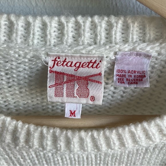 Vintage Fetagetti Ugly Christmas Knit Sweater M - Picture 7 of 7